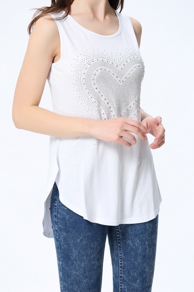 The Heart Diamond Sleeveless Top TT106