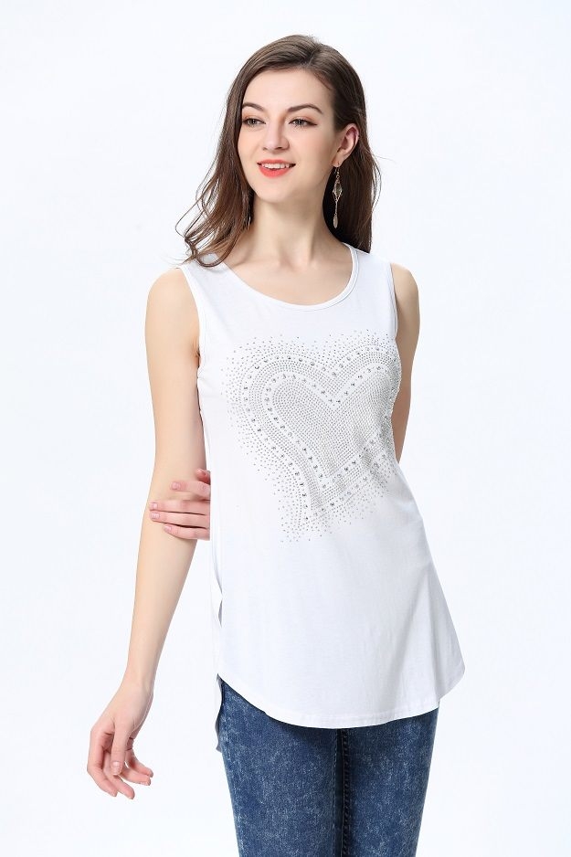 The Heart Diamond Sleeveless Top TT106