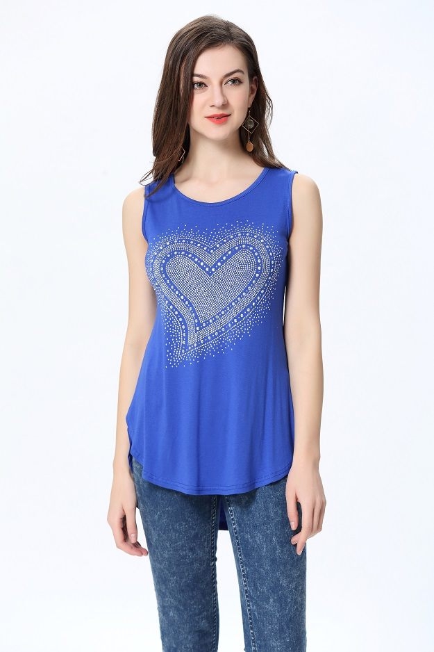 The Heart Diamond Sleeveless Top TT106 (OUT OF STOCK)