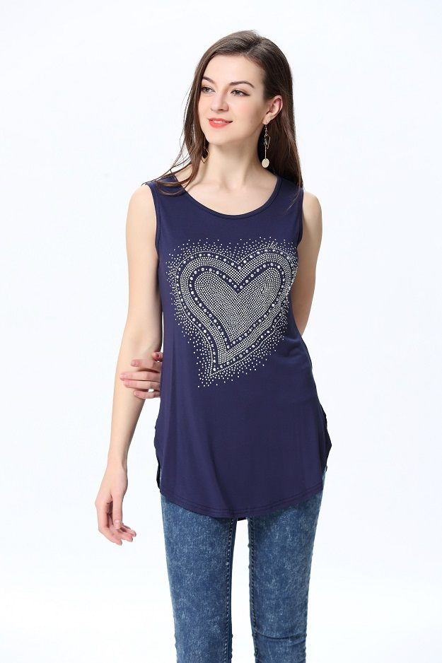 The Heart Diamond Sleeveless Top TT106