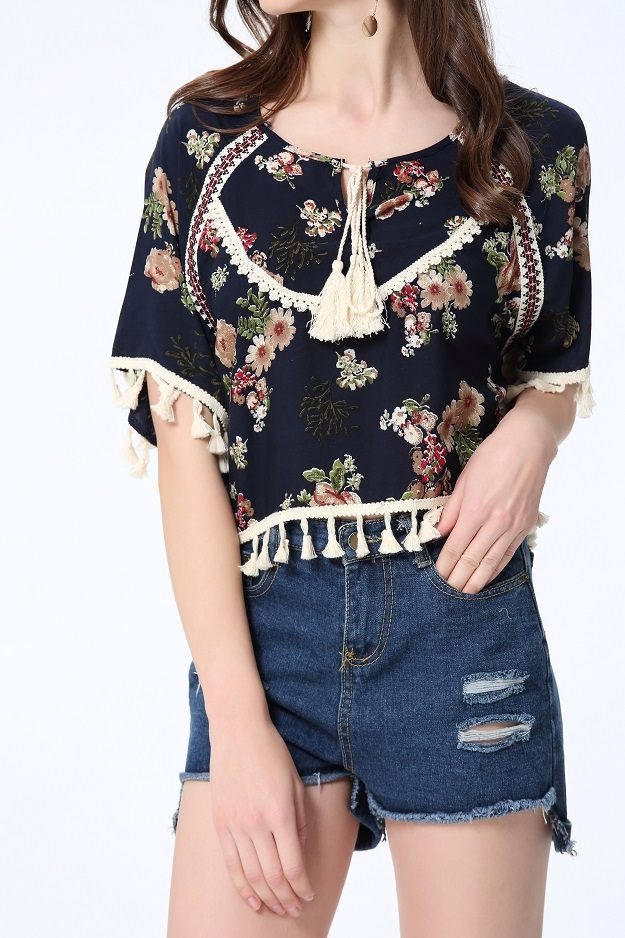 Florwer Print Tops TS227